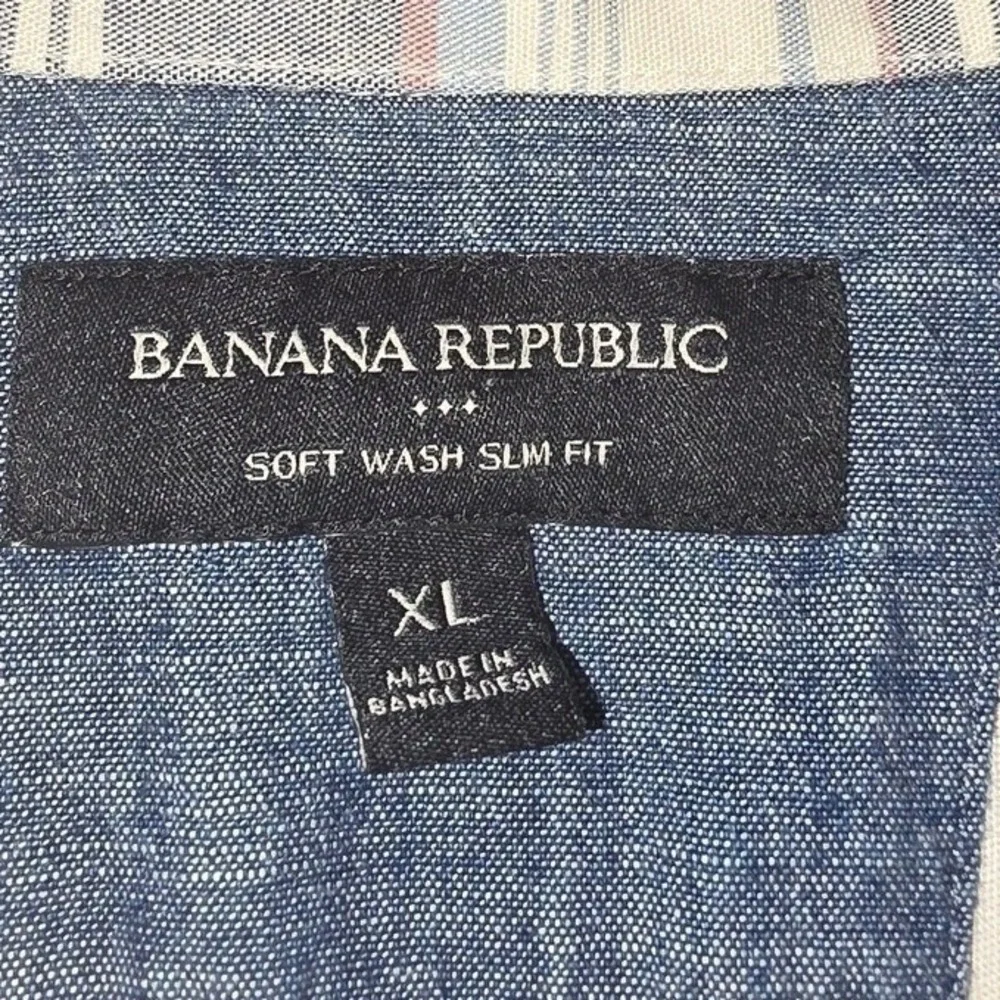 Banana Republic Men's Striped Short Sleeve Polo Shirt Soft Neutral Tones Size XL